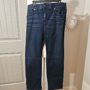 Torrid Women's Straight-Leg Jeans in Dark Blue Wash (New Moon)